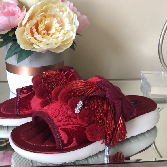 Marc Jacobs Shoes - Rare MARC JACOBS Emerson Pompom Sport Sandals Slides